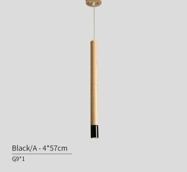 Ambrose - Modern Nordic Long Hanging Wood Light - - #tag1#