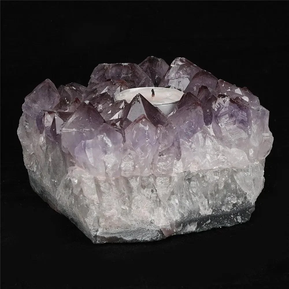 Amethyst Natural Stone Candle Holder -