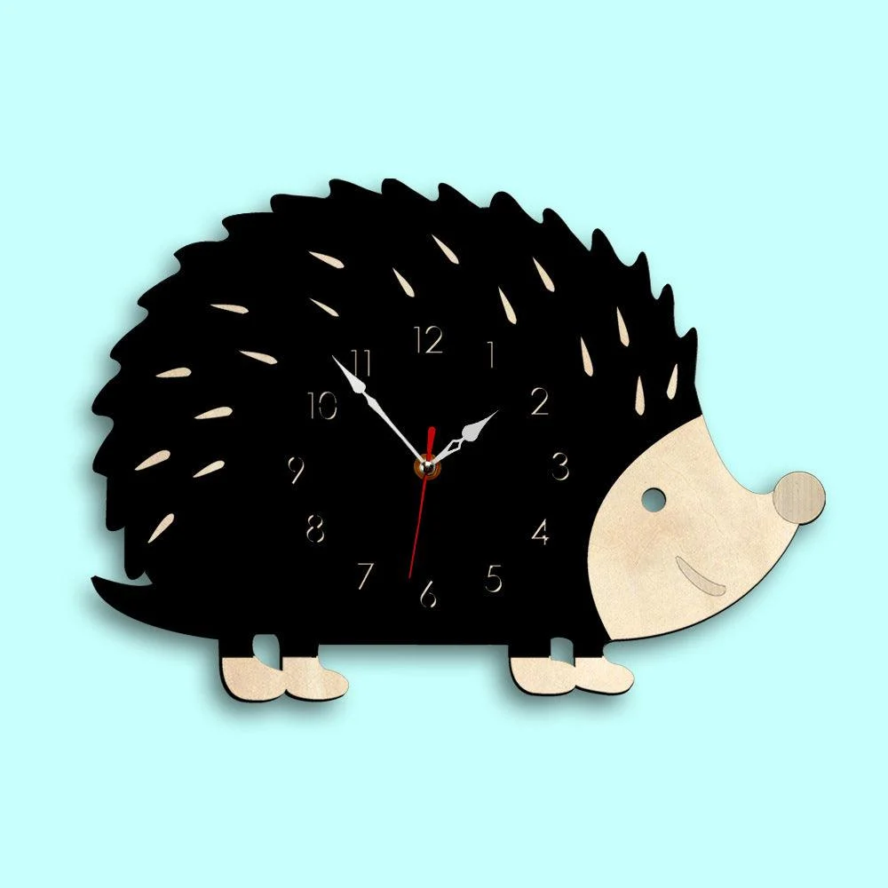 Analogue_Noiseless_Wall_Clock_for_Hedgehog_Lovers_-_-4124285 Analogue Noiseless Wall Clock for Hedgehog Lovers -