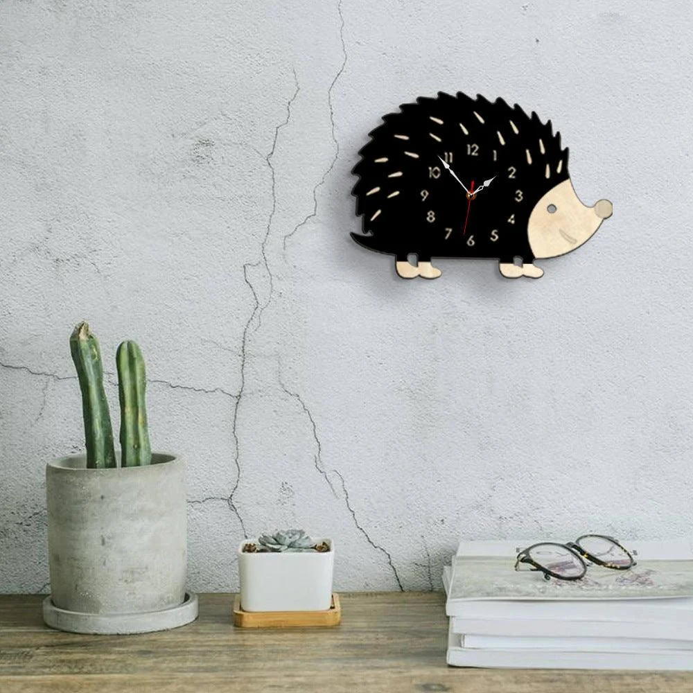 Analogue_Noiseless_Wall_Clock_for_Hedgehog_Lovers_-_-4124291 Analogue Noiseless Wall Clock for Hedgehog Lovers -