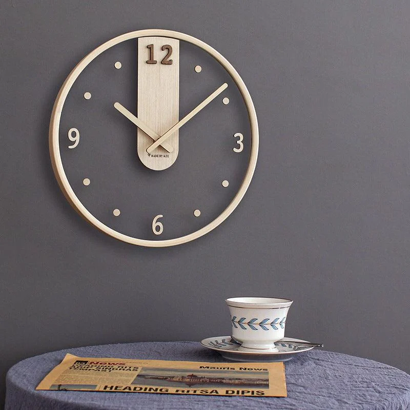 Analogue_Noiseless_Wooden_Wall_Clock_for_Home_-_-4124346 Analogue Noiseless Wooden Wall Clock for Home -