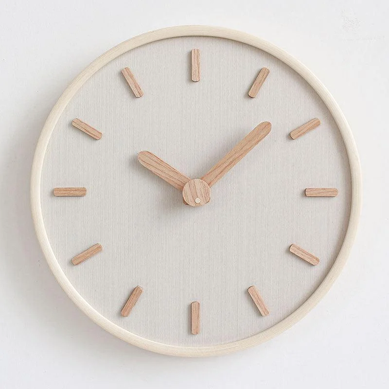 Analogue_Round_Wooden_Wall_Clock_for_Home_-_-4124385 Analogue Round Wooden Wall Clock for Home -