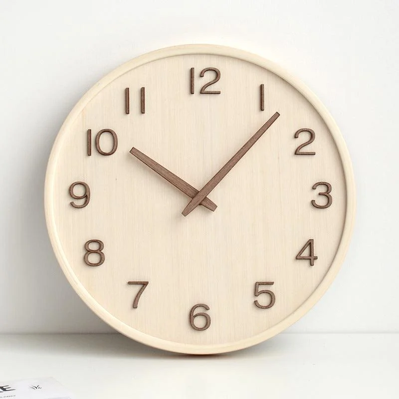 Analogue_Wooden_Round_Wall_Clock_for_Home_-_-4124771 Analogue Wooden Round Wall Clock for Home -