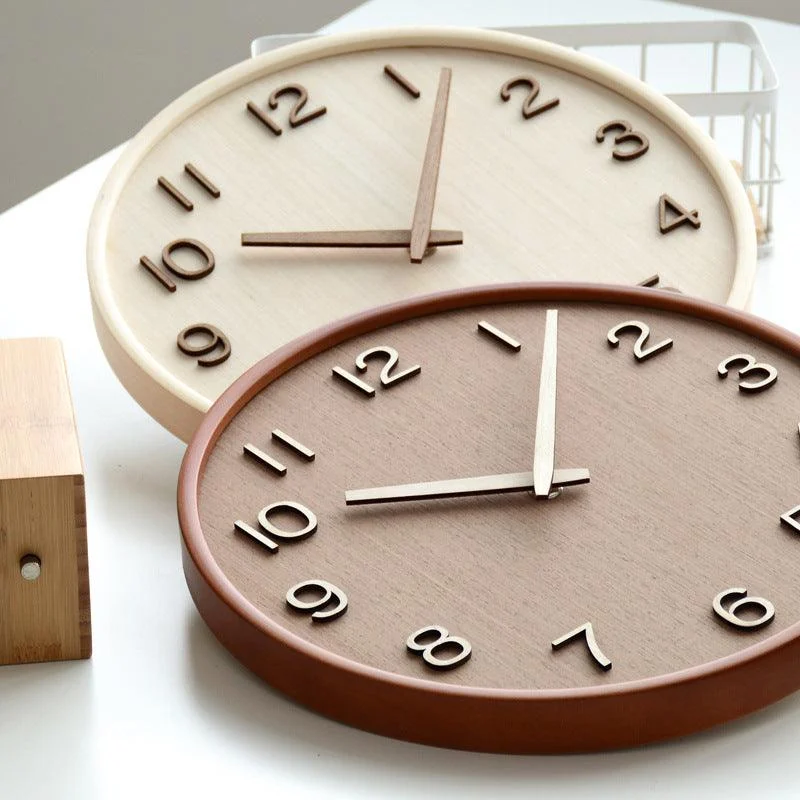 Analogue_Wooden_Round_Wall_Clock_for_Home_-_-4124776 Analogue Wooden Round Wall Clock for Home -