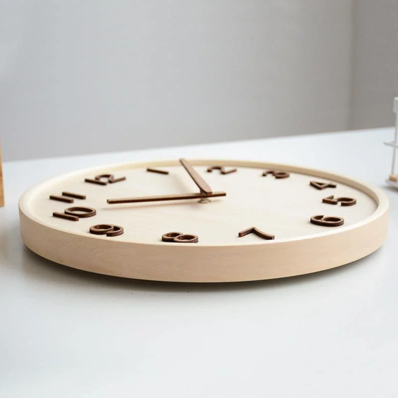 Analogue_Wooden_Round_Wall_Clock_for_Home_-_-4124782 Analogue Wooden Round Wall Clock for Home -