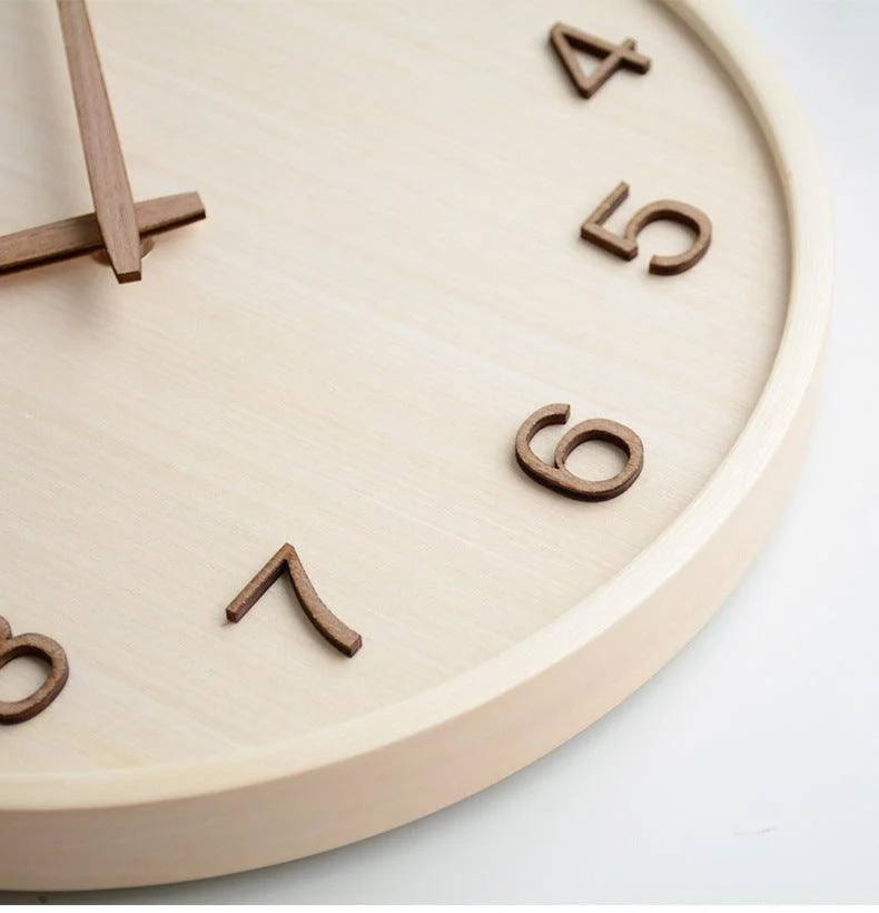 Analogue_Wooden_Round_Wall_Clock_for_Home_-_-4124790 Analogue Wooden Round Wall Clock for Home -