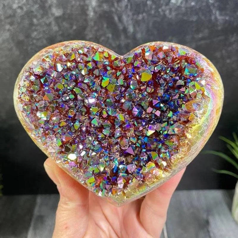 Angel Aura Heart Shaped Crystal - - #tag1#