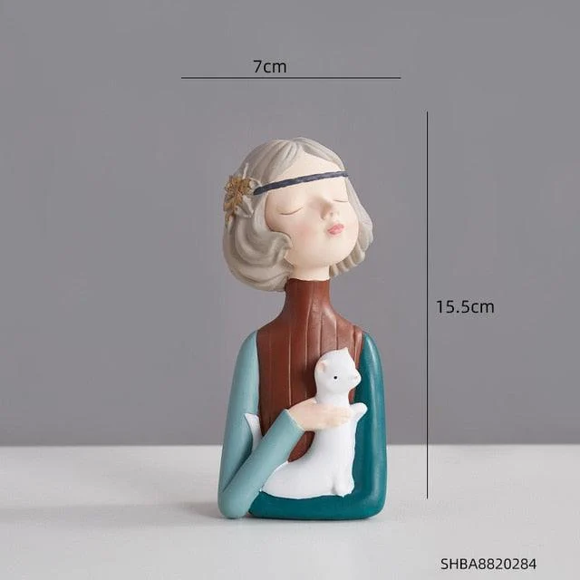 Angelic Girl Figurine Sculpture - - #tag1#
