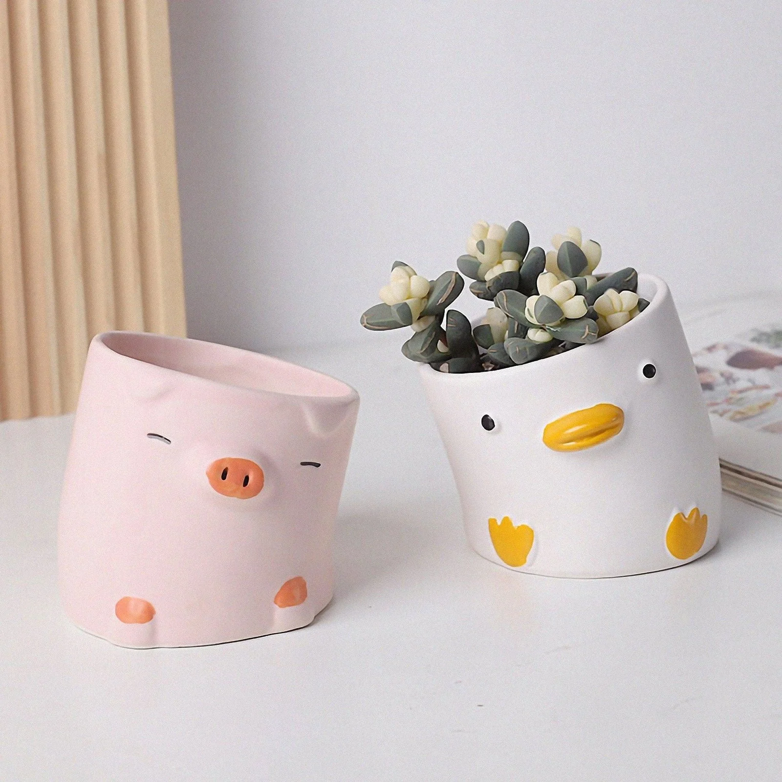 Animal Cup Planters -