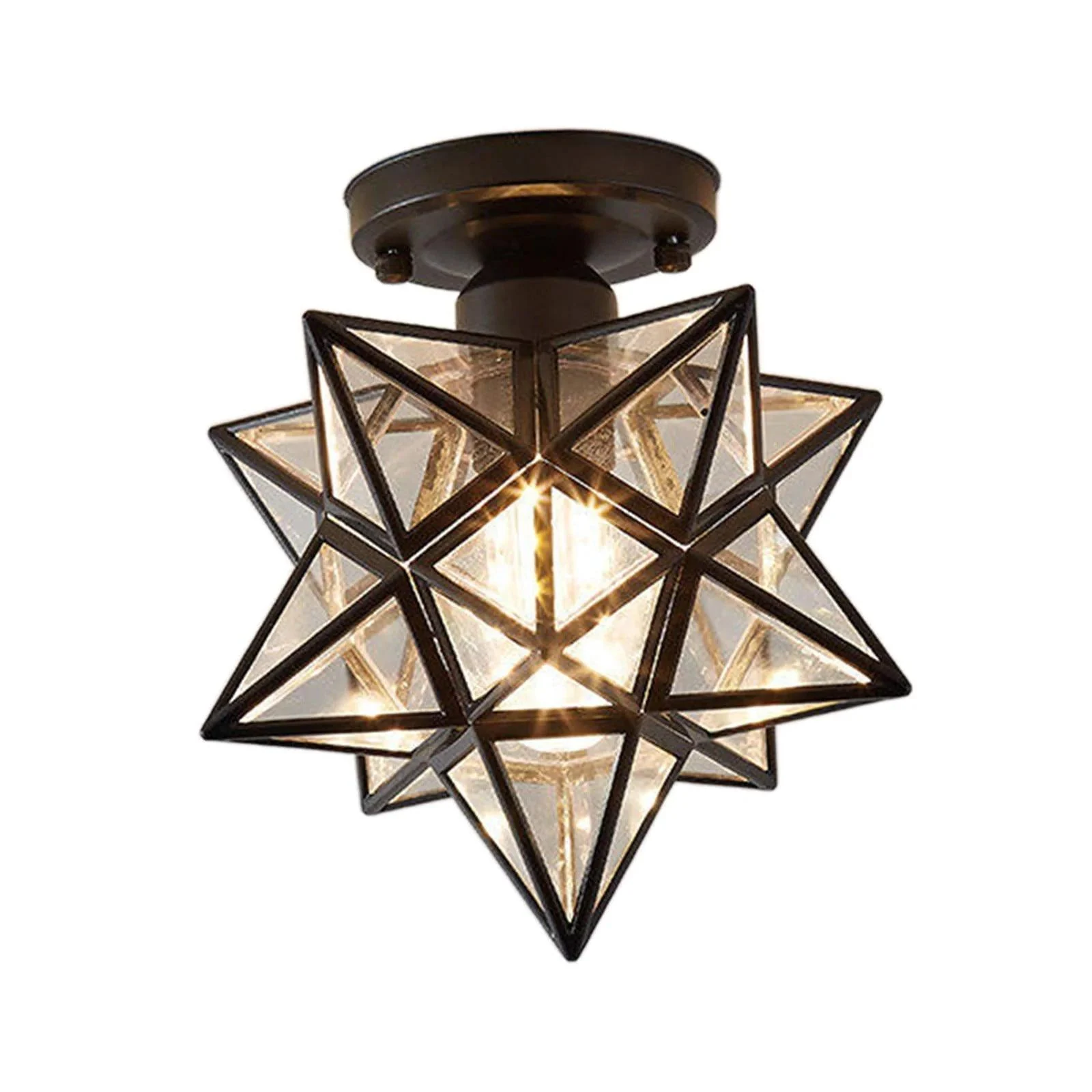 AntiqueStarMetalShadeSemiFlushMountCeilingLight-Homdiy_1 Antiquestarmetalshadesemiflushmountceilinglight Homdiy 1