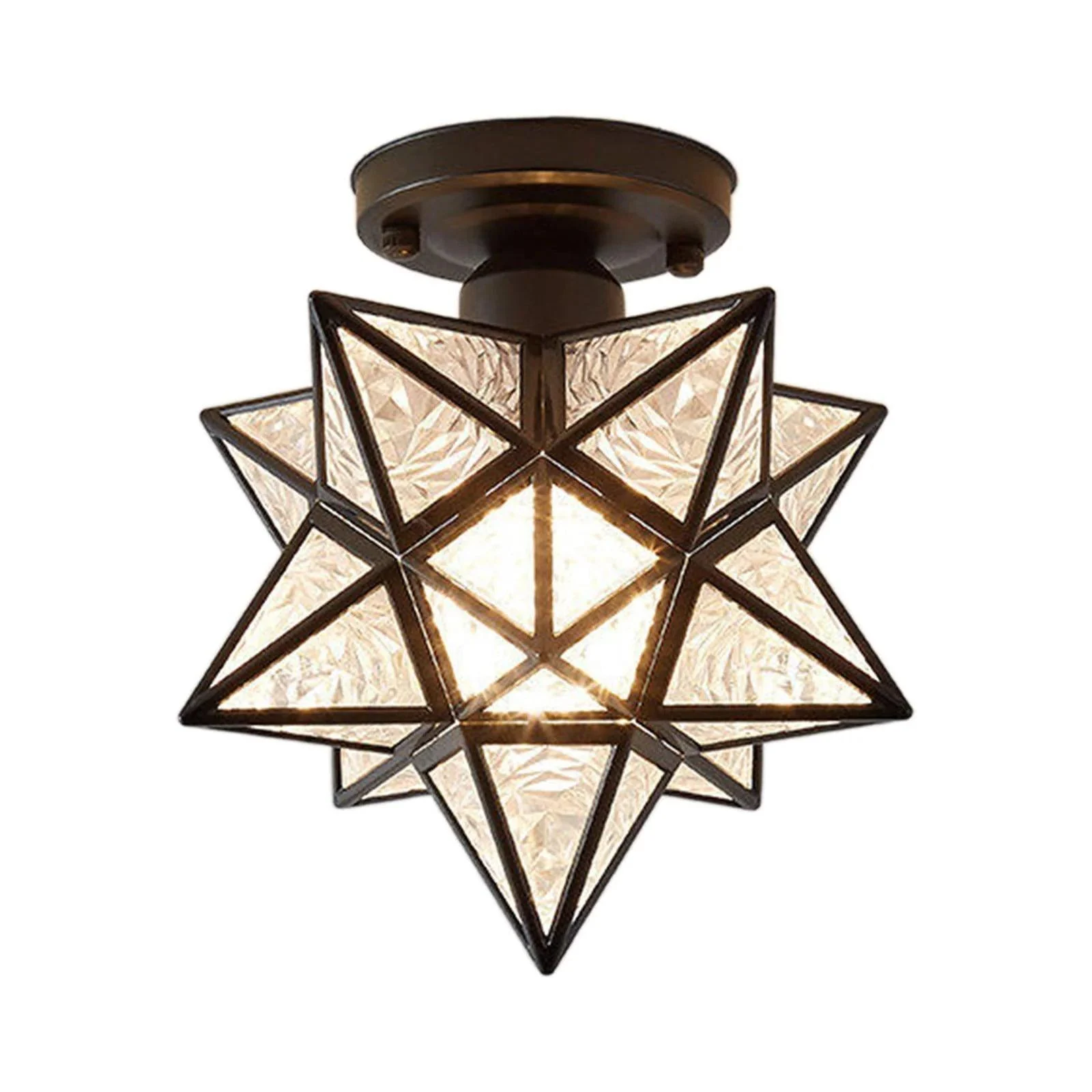 AntiqueStarMetalShadeSemiFlushMountCeilingLight-Homdiy_3 Antiquestarmetalshadesemiflushmountceilinglight Homdiy 3