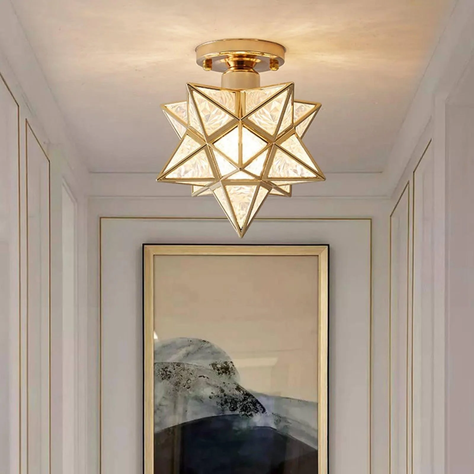 AntiqueStarMetalShadeSemiFlushMountCeilingLight-Homdiy_4 Antiquestarmetalshadesemiflushmountceilinglight Homdiy 4
