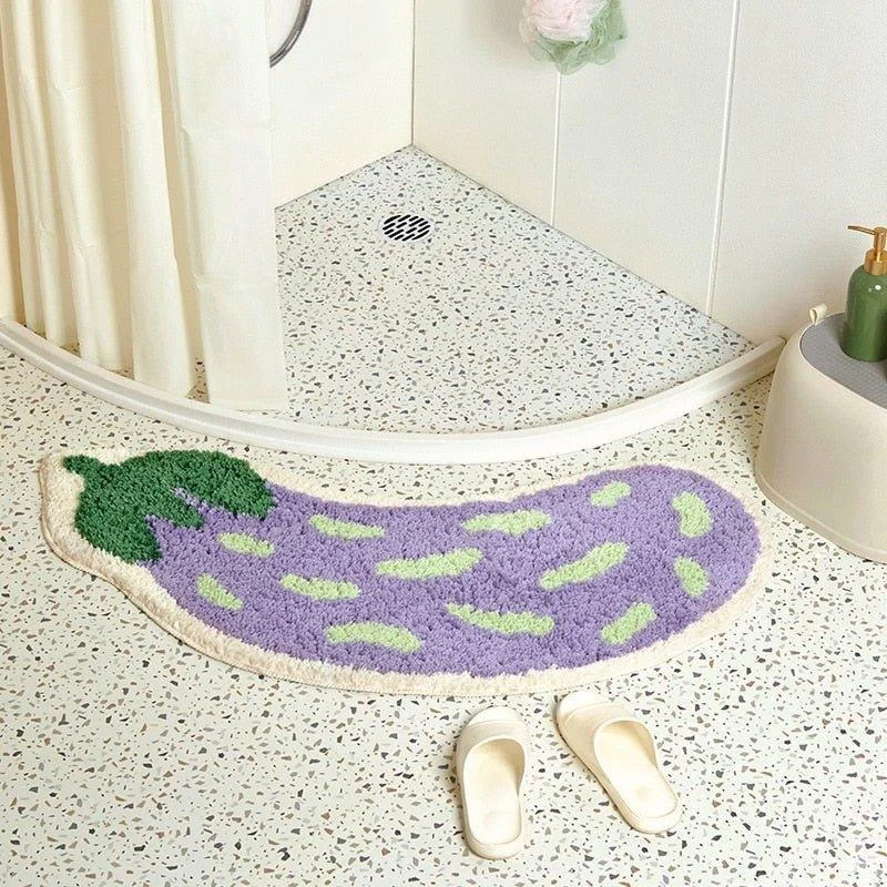 Arc-Shaped Non Slip Fruity Bathroom Mats - - #tag1#