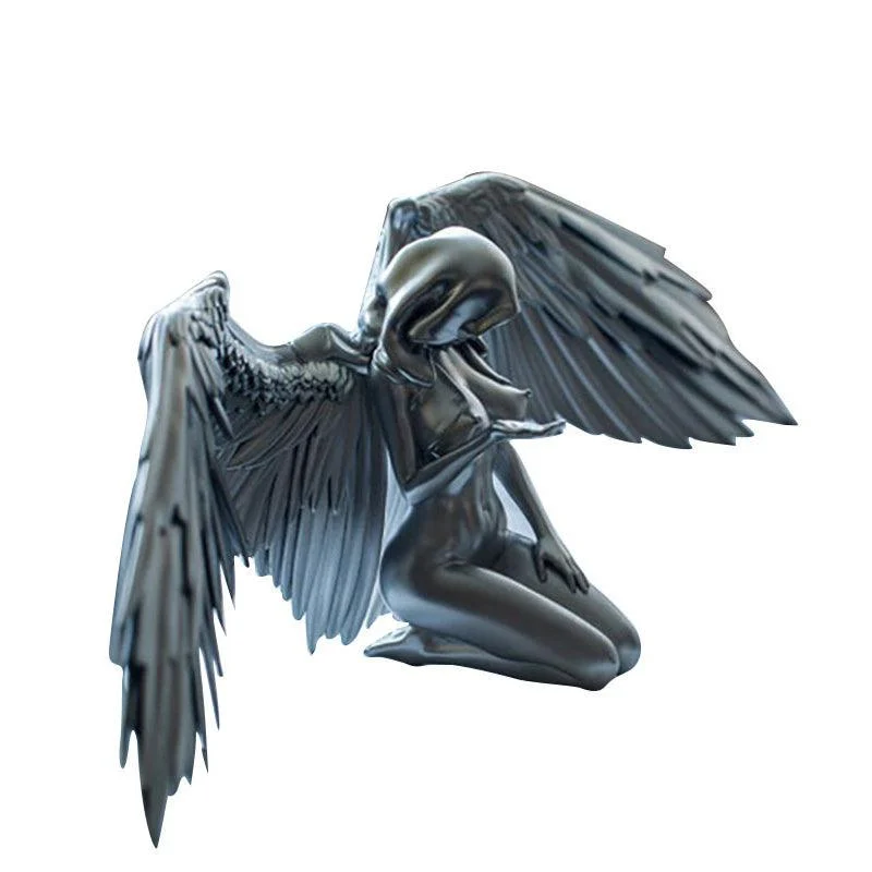 Art Angel Female Woman Wings Kneeling Cloak Hat - - #tag1#