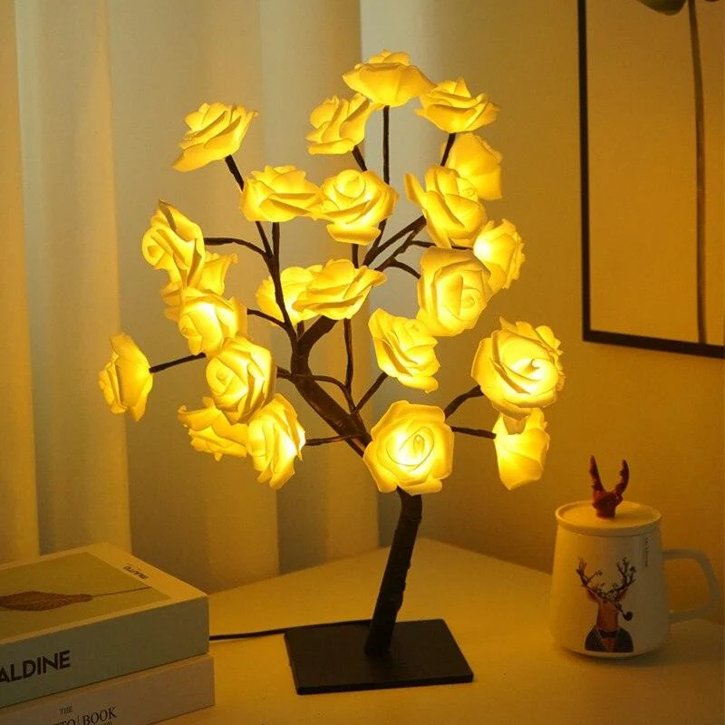 Art Decor LED Rose Tree Light Lamp - - #tag1#