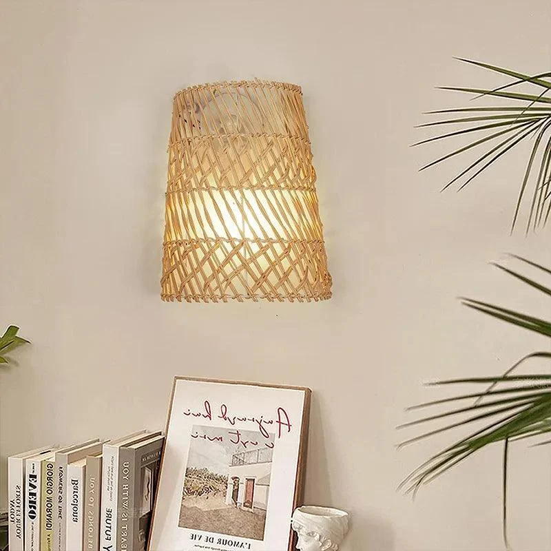 ArtisanElegance - Rattan Wall Lamp - - #tag1#