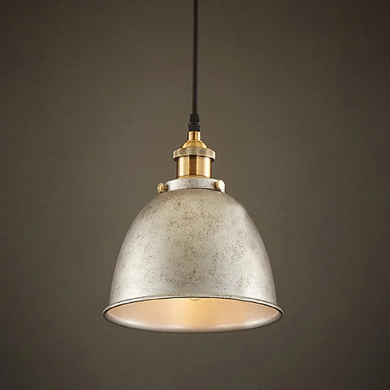 Atmospheric_Dome_Pendant_Lamp_1_Light_Wrought_Iron_Light_Fixture_with_Cord_in_Black-Rust_-_-_tag1_-4142015 Atmospheric Dome Pendant Lamp 1 Light Wrought Iron Light Fixture with Cord in Black/Rust - - #tag1#