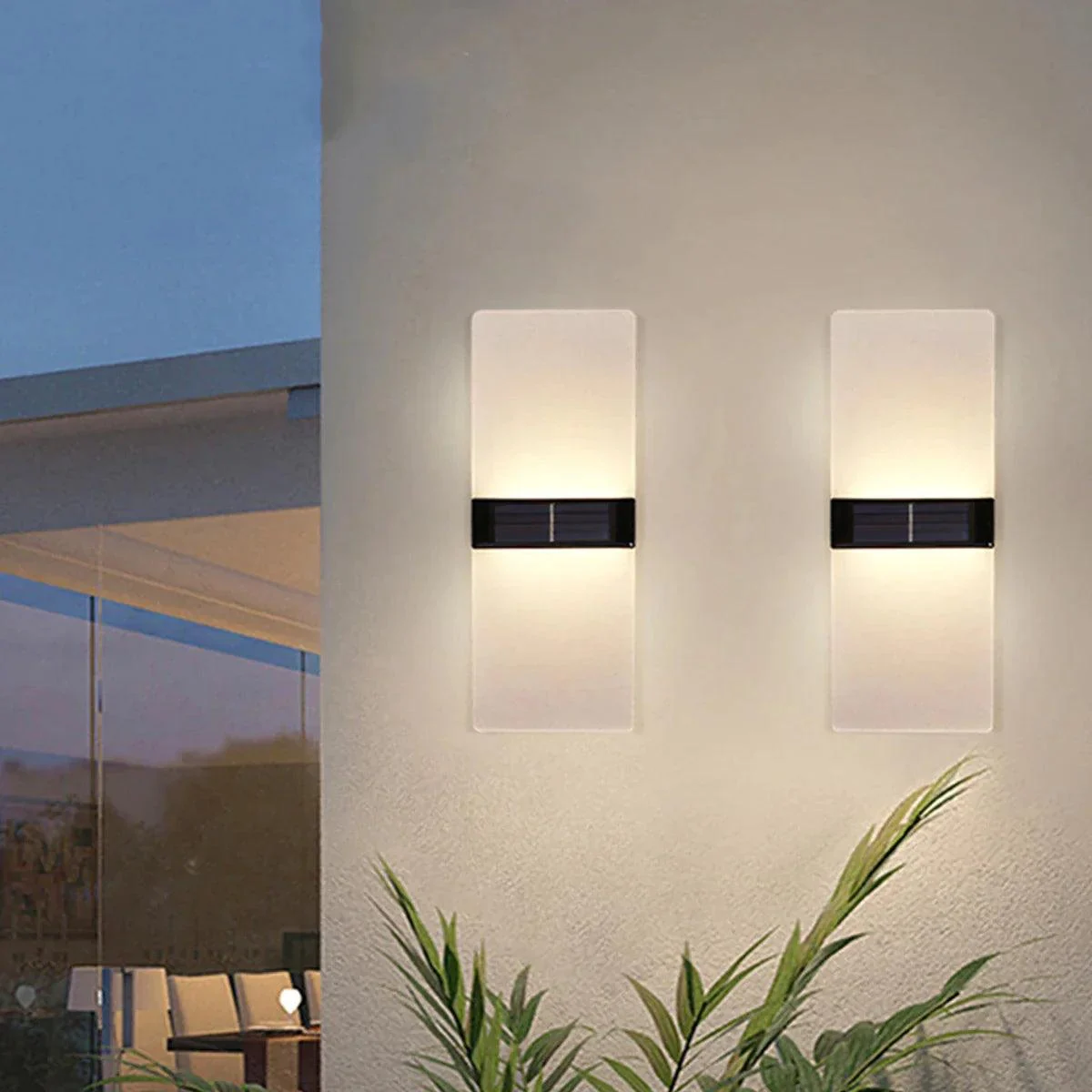 AuroraSolar - solar LED wall lamp for outdoors -