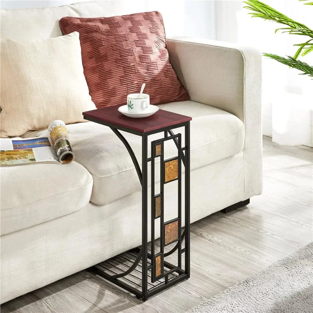 BOUSSAC_C-shaped_Wood_End_Table_Set_of_2_Brown-Black_Table_Side_table_Basse_De_Salon_Side_Table_-_-_tag1_-4163022 BOUSSAC C-shaped Wood End Table, Set of 2, Brown/Black, Table Side,table Basse De Salon, Side Table - - #tag1#
