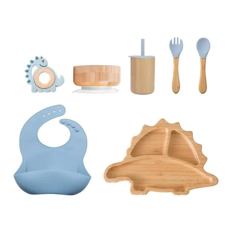 Bamboo_Dinosaur_Dinner_Set_7pcs_BPA-Free_Suction_Bowls_for_Children_-_-4133901 Bamboo Dinosaur Dinner Set: 7pcs, BPA-Free, Suction Bowls for Children -