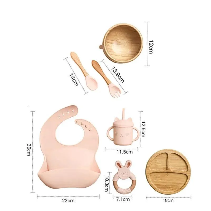 Bamboo_Dinosaur_Dinner_Set_7pcs_BPA-Free_Suction_Bowls_for_Children_-_-4133920 Bamboo Dinosaur Dinner Set: 7pcs, BPA-Free, Suction Bowls for Children -