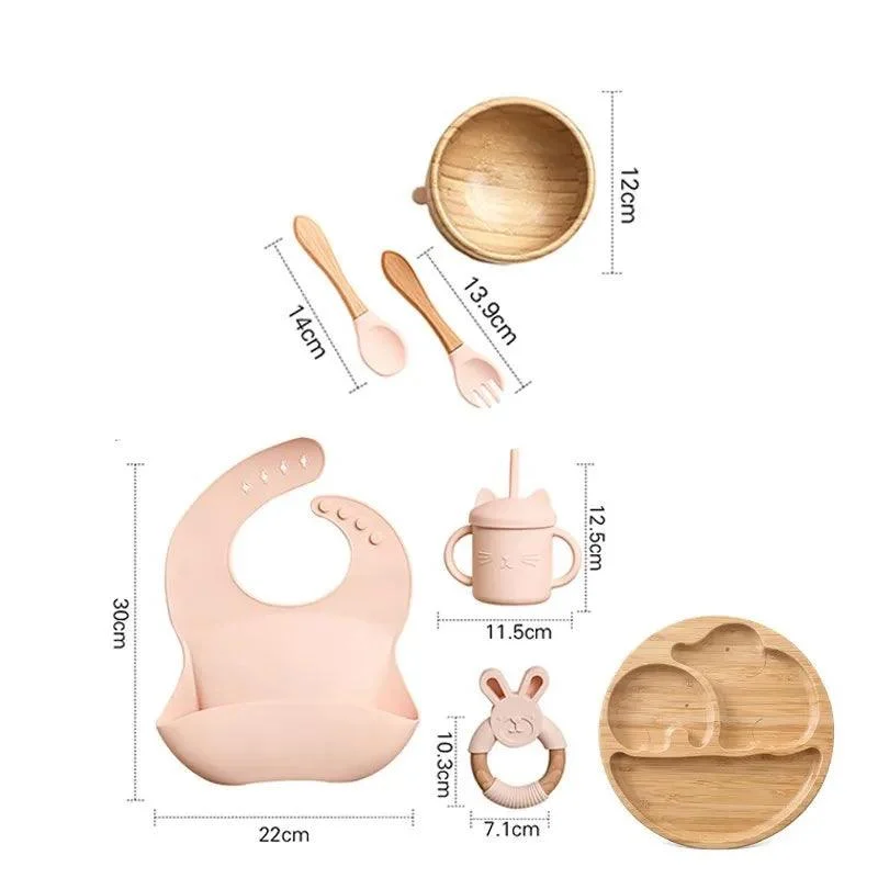 Bamboo_Dinosaur_Dinner_Set_7pcs_BPA-Free_Suction_Bowls_for_Children_-_-4134021 Bamboo Dinosaur Dinner Set: 7pcs, BPA-Free, Suction Bowls for Children -