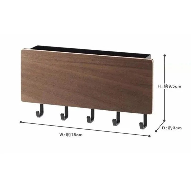 Bamboo Key Holder - Stylish Organizer - Black/White/Bamboo -  - #tag1#