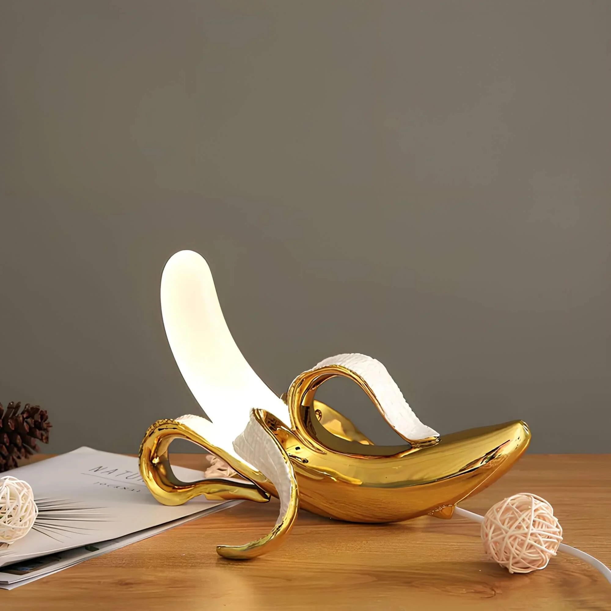 Bananashine Modernebananen Tischlampe2xlumina