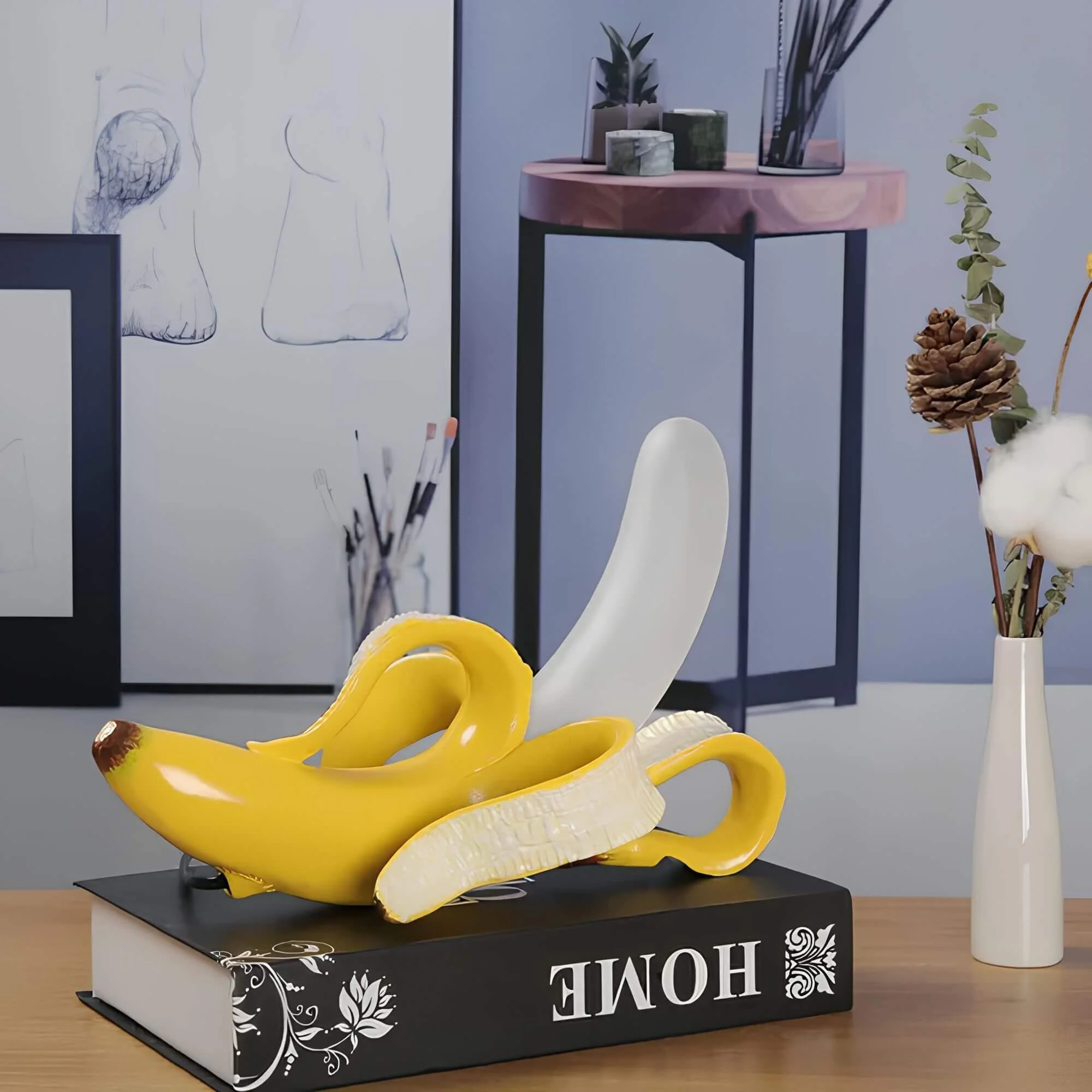Bananashine Modernebananen Tischlampe5
