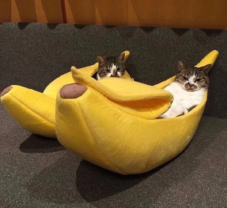 Banana Pet Cushion Bed - - #tag1#