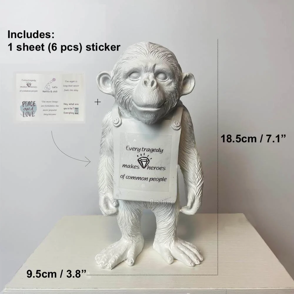 Banksy Monkey Street Art Sculpture - - #tag1#