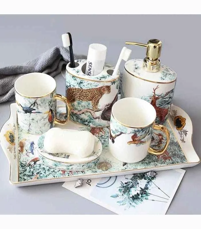 Bathroom_Accessories_Set_Ceramic_Bathroom_Set_Jungle_Print_-_-_tag1_-4146107 Bathroom Accessories Set Ceramic Bathroom Set Jungle Print - - #tag1#