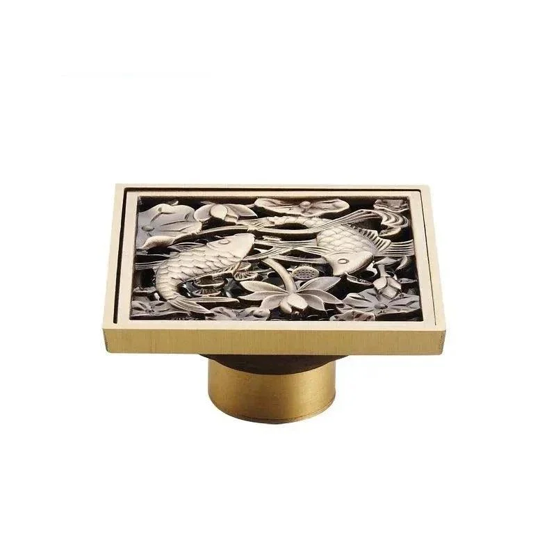 Bathroom Drain With Brass Hair Strainer - - #tag1#