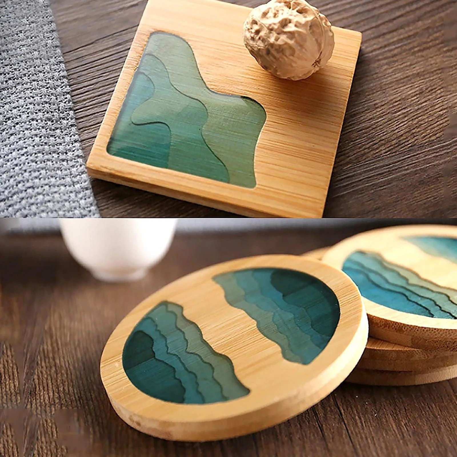 Beach_Contour_Line_Epoxy_Art_Wooden_Coaster_-_-4136055 Beach Contour Line Epoxy Art Wooden Coaster -