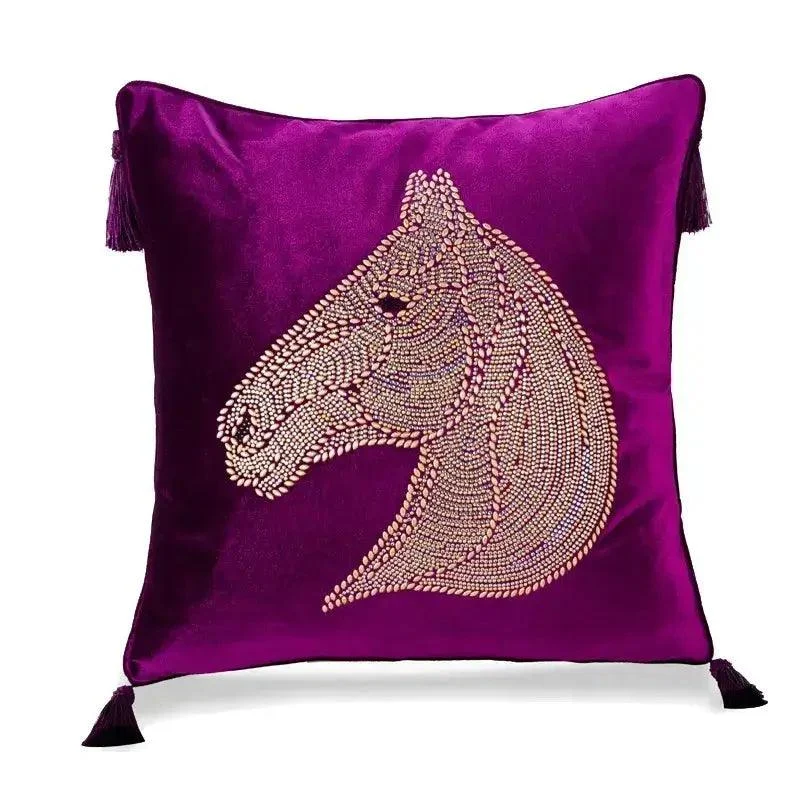 Beaded_Horse_Head_Velvet_Cushion_Cover_with_Tassels_-_-_tag1_-4147188 Beaded Horse Head Velvet Cushion Cover with Tassels - - #tag1#