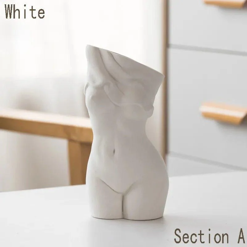 Beautiful Abstract Style Body Art Ceramic Vase - - #tag1#