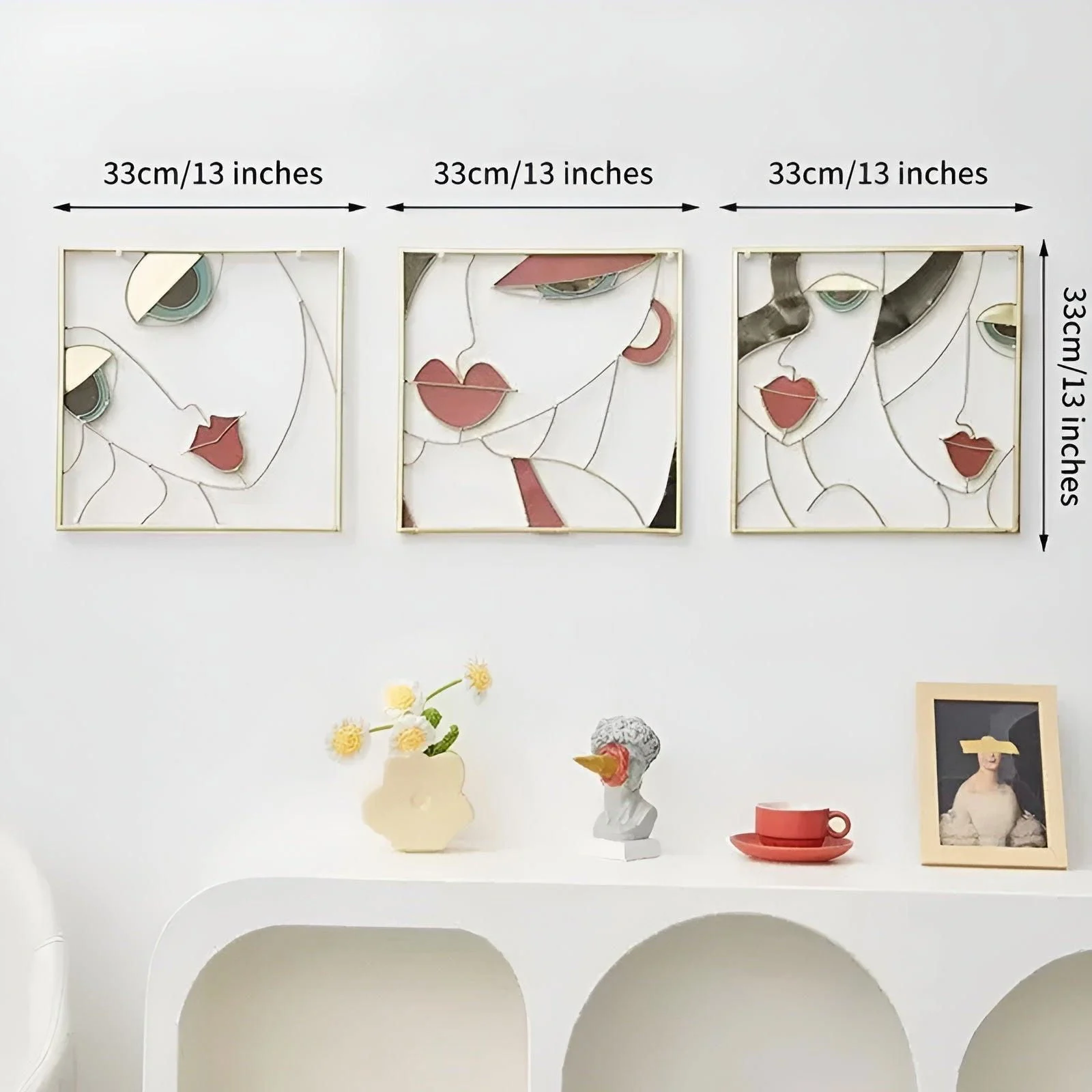 Beauty_Trio_-_3-piece_abstract_face_metal_silhouette_set_for_wall_decoration_-_-_tag1_-4148553 Beauty Trio - 3-piece abstract face metal silhouette set for wall decoration - - #tag1#