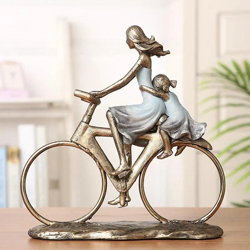Bike_Family_Resin_Figurine_-_-4137866 Bike Family Resin Figurine -