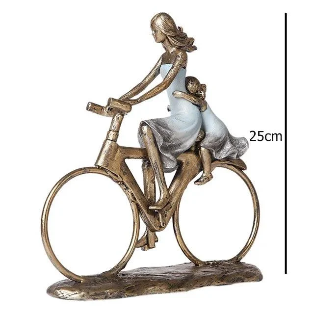 Bike_Family_Resin_Figurine_-_-4137878 Bike Family Resin Figurine -