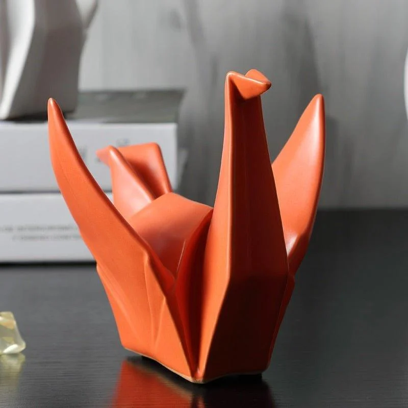 Bird Abstract Origami Ceramic Home Decor Sculpture -
