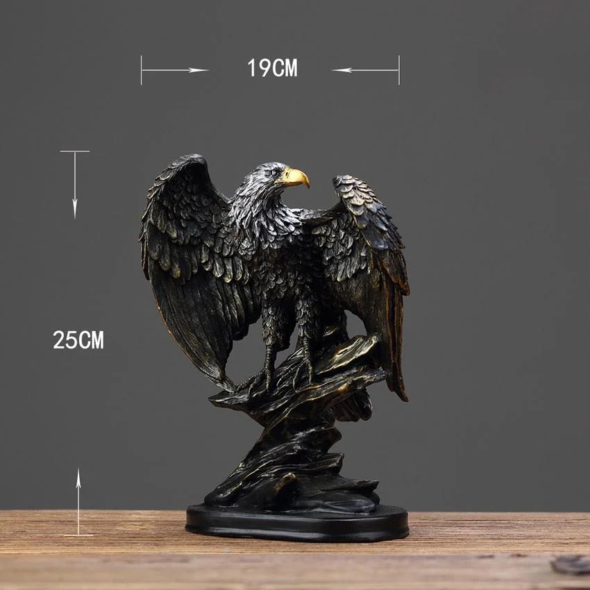 Black Hawk Eagle Sculpture - - #tag1#