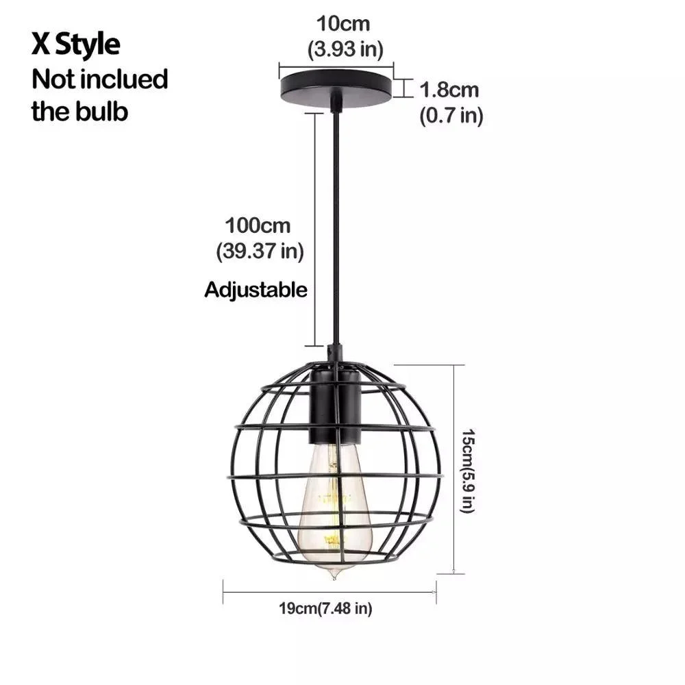 Black_Metal_Cage_Pendant_Light_Retro_Industrial_Charm_-_-4139004 Black Metal Cage Pendant Light: Retro Industrial Charm -