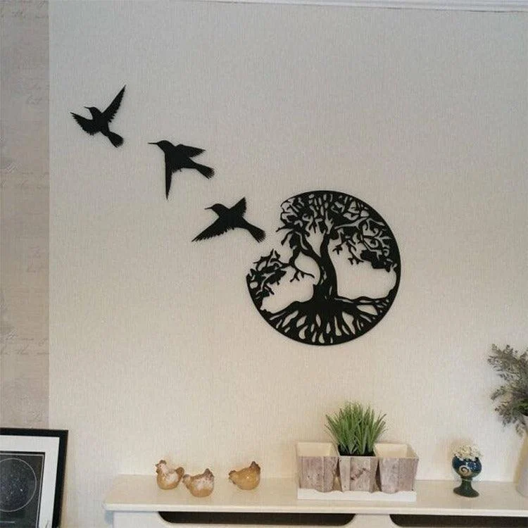 Black Metal Wall Art Home Decor - - #tag1#