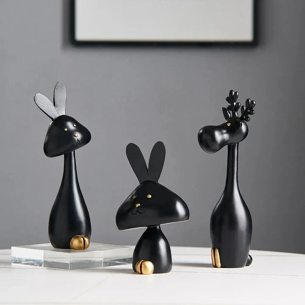 Black_White_Cartoon_Resin_Statue_-_-4138328 Black & White Cartoon Resin Statue -