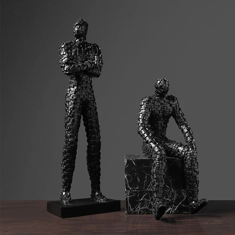 Black & White Pixel Figurine -  - #tag1#