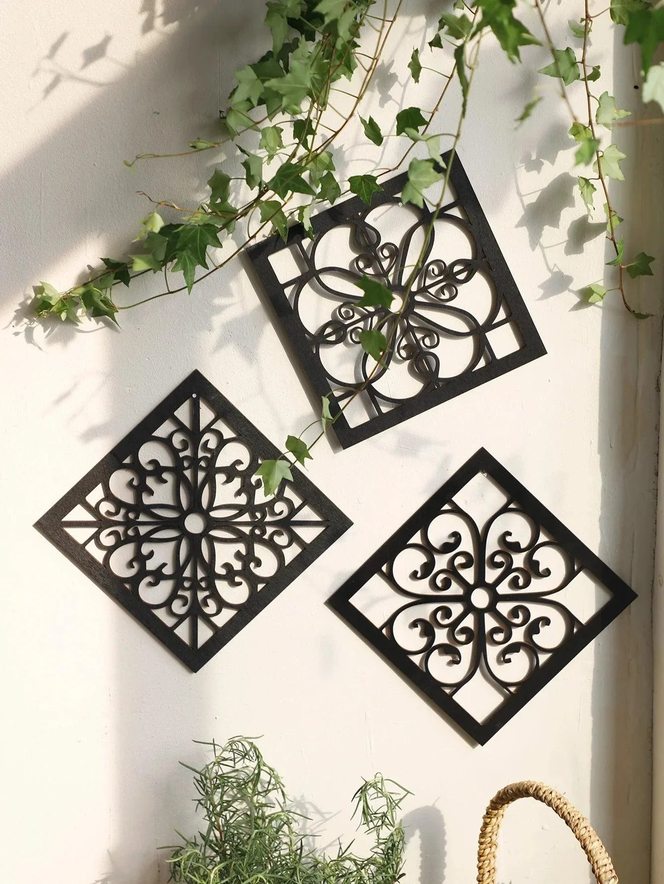 Black Wooden Wall Decor - - #tag1#