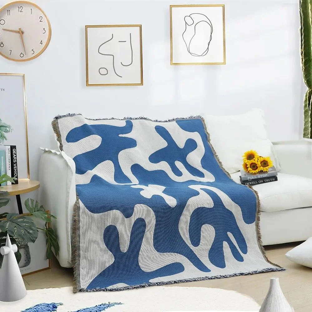 Blue_Abstract_Art_Throw_Blankets_-_-4139855 Blue Abstract Art Throw Blankets -