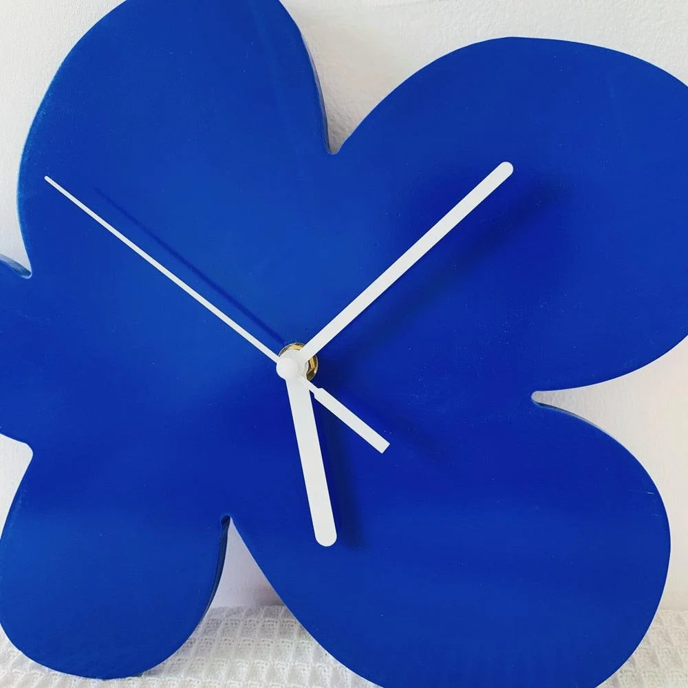 Blue_Flower_Wall_Clock_-_-4140245 Blue Flower Wall Clock -