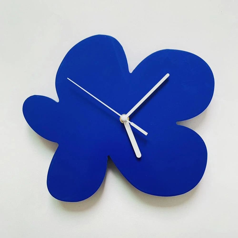 Blue_Flower_Wall_Clock_-_-4140250 Blue Flower Wall Clock -