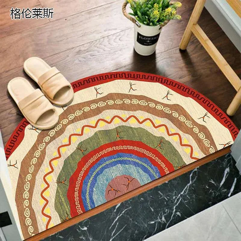 Bohemian_Anti_Slip_Semi-circular_Doormat_-_-4140691 Bohemian Anti Slip Semi-circular Doormat -